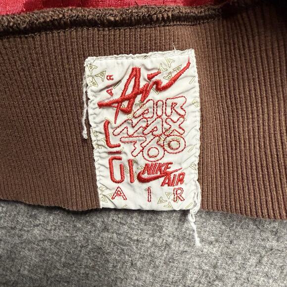 Vintage Nike Air Max 360 Full Zip Track Jacket Mens XL Brown/Crimson Red - Picture 3 of 11